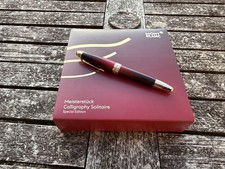 Montblanc Calligraphy Solitaire Burgundy Lacquer Füller Flex Nib m. Restgarantie