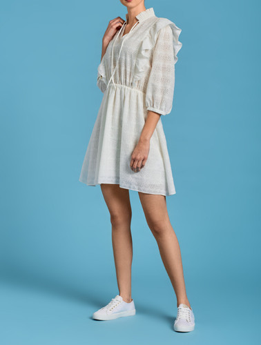Gant kleid weiß baumwolle - kleid,