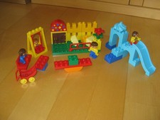 Lego DUPLO Spielplatz Schaukel Rutsche Wippe Sandkasten Spielhaus Figuren 