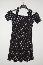 H&M - GR. 146/152 - Sommer-Kleid schwarz-weiß Cut-Outs
