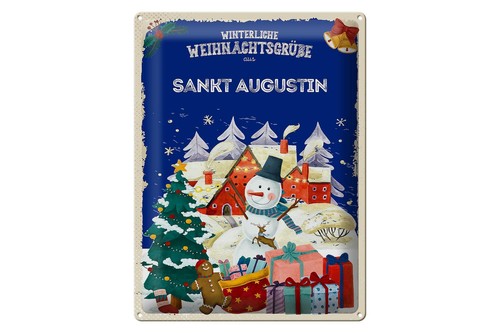 Blechschild weihnachtsgrüße - blechschild,