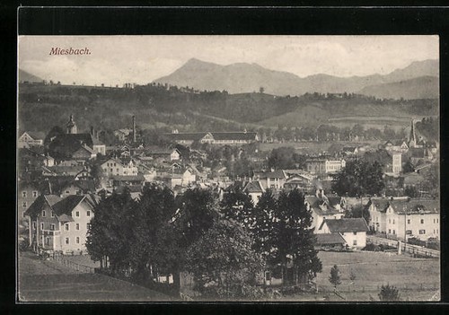 Ansichtskarte miesbach - ansichtskarte,