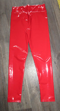 Lack Leggings Hose rot Gr. M /