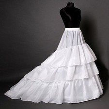 Reifrock Petticoat Unterrock weiß mit 2 - 3 Ringe Gr.32 - 58 Brautkleid lafairy