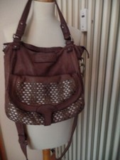 Liebeskind Berlin große Tasche XL Handtasche Beuteltasche lila Nieten