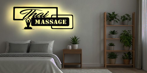 Led schild thai massage - led,