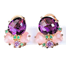 Rosenquarz Ohrringe Silber 925