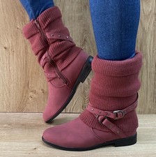 Damen Stiefel Strick Boots