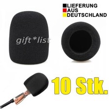 10x Handheld Mikrofon-Windschutz Popschutz aus Schaumstoff in schwarz 45-55mm DJ