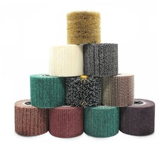 Satinierwalze Schleifwalze Schleifmop 120 x 100 x 19 mm Vlies Gewebe Drahtbürste