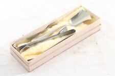 2 x Zuckerzange Zuckergreifer Besteck Edelstahl + 1 x Löffel Silber