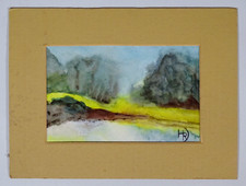 Aquarell Richard Huber Dachau Landschaft Dachauer Land
