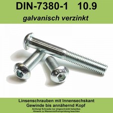 M10 iso 7380 9 verzinkt - m10, 10.9