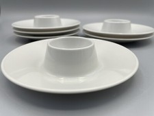 VALON Kunststoff Geschirr 6 Eierbecher hellgrau 60er Jahre Plastik *TOP