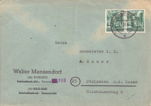 1948 brief koblenz - ,