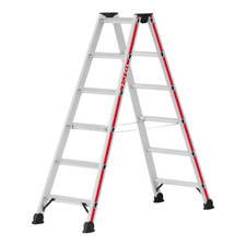 Hymer Stufenstehleiter Trittleiter Stehleiter 2x6 Stufen beidseitig begehbar