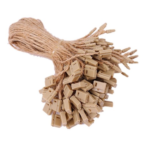 100 stück hang tag - stück, jute