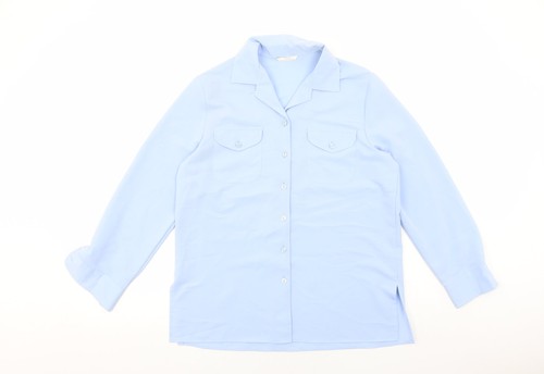 Blaues basic geknöpftes - blaues,