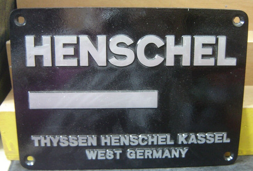 Henschel lokschild aus aluguß - lokschild,