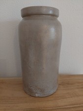 GERZ Conservenkrug D.R.G.M. 2 Ltr Steinzeug 24 x12 Krug grau glasiert 30er Jahre