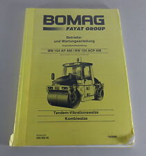 Betriebsanleitung Bomag Tandem-Vibrationswalze BW 154 AP AM & ACP AM von 10/2009
