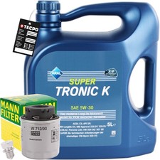 MANN ÖLFILTER + 5L ARAL SUPER