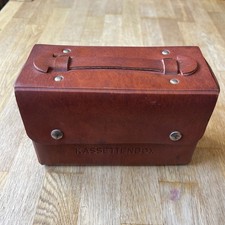 DDR Kassettenbox Kassettenkoffer Kassettenbox DDR Musikkassetten Leder braun rar