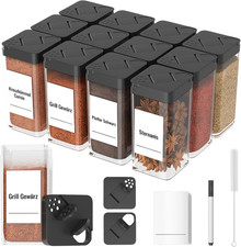 Gewürzgläser eckig set mit - gewürzgläser,