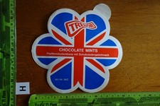 Alter Aufkleber Pfefferminzbonbons Schokolade TREBOR Chocolate Mints