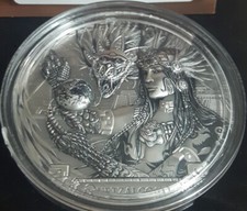 Quetzalcoatl Gods Of The World 3 Oz Silver Coin Cook Islands 2017