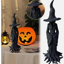 Halloween Hexe Figur Gothic Skulptur Statue Dunkel Ornament Desktop Hexen Deko