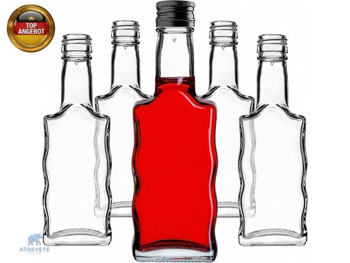 10er set glasflaschen 200ml - glasflaschen,