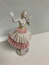 Porzellanfigur Ballerina Tänzerin 12cm hoch Unterweissbach Porzellan 2. Wahl