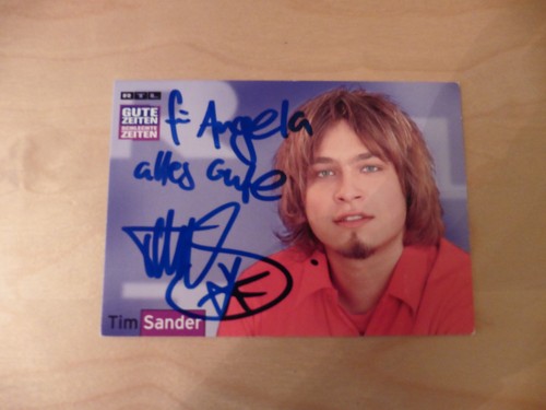 Tim sander autogrammkarte - tim,