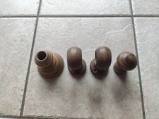 Gardinenstange Halter Holz Buche / Eiche 28 mm vintage 70er Jahre