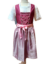 Isar Trachten Kinderdirndl mit Bluse beere rosa Gr. 122 128 134 140 146 152