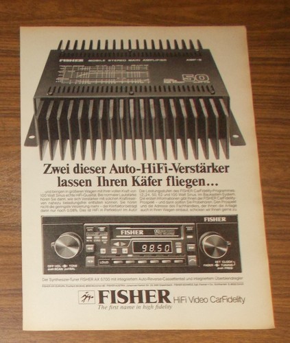 Seltene werbung fisher 5700 - werbung,