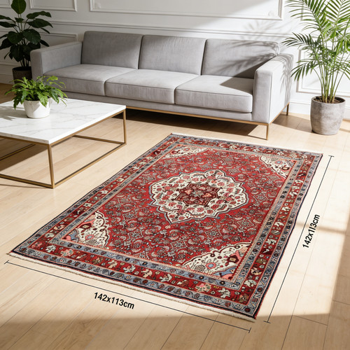 Bidjar teppich 142x113 - teppich, rot