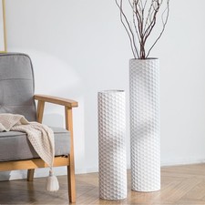 Bodenvase Groß Weiß Vintage
