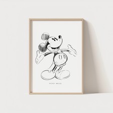 Mickey Mouse - Micky Maus  - 42 x 30cm - Leinwand - Kunstdruck - Poster