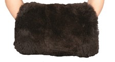 Echtfell Handmuff Lammfell braun Muff Handwärmer mit Fell innen und außen 