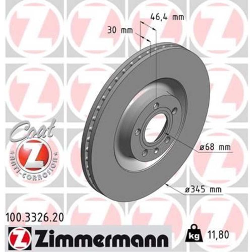 Zimmermann bremsscheibe - 2x,
