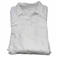 AIESI® Weißer Damen-Laborkittel aus 100 % sanforisierter Baumwolle, Größe 54