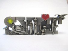 Sylt Metall Magnet Schrift