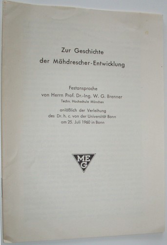 Mähdrescher entwicklung 1960 - mähdrescher-entwicklung,
