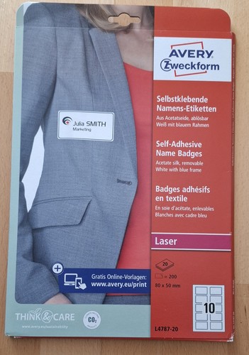 Neu avery zweckform l4787 - neu, l4787-20