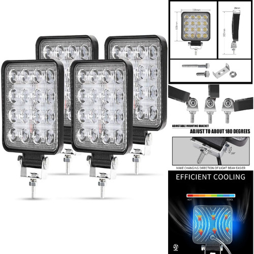 Led arbeitsscheinwerfer 4x48w - led,