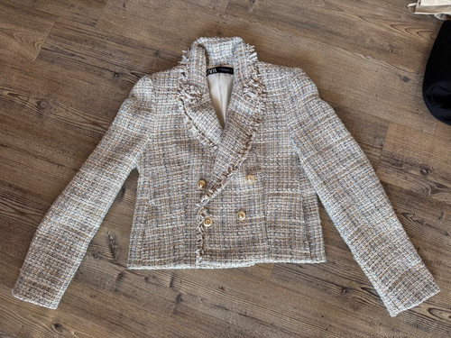 Zara tweed blazer bouclé - zara,