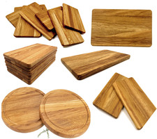 Eiche-Frühstücksbrettchen Schneidebrett Eichenholz Holz eckig oder rund Auswahl