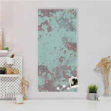 banjado Design Magnetwand aus Metall Motiv Pinnwand Magnettafel Blaue Struktur